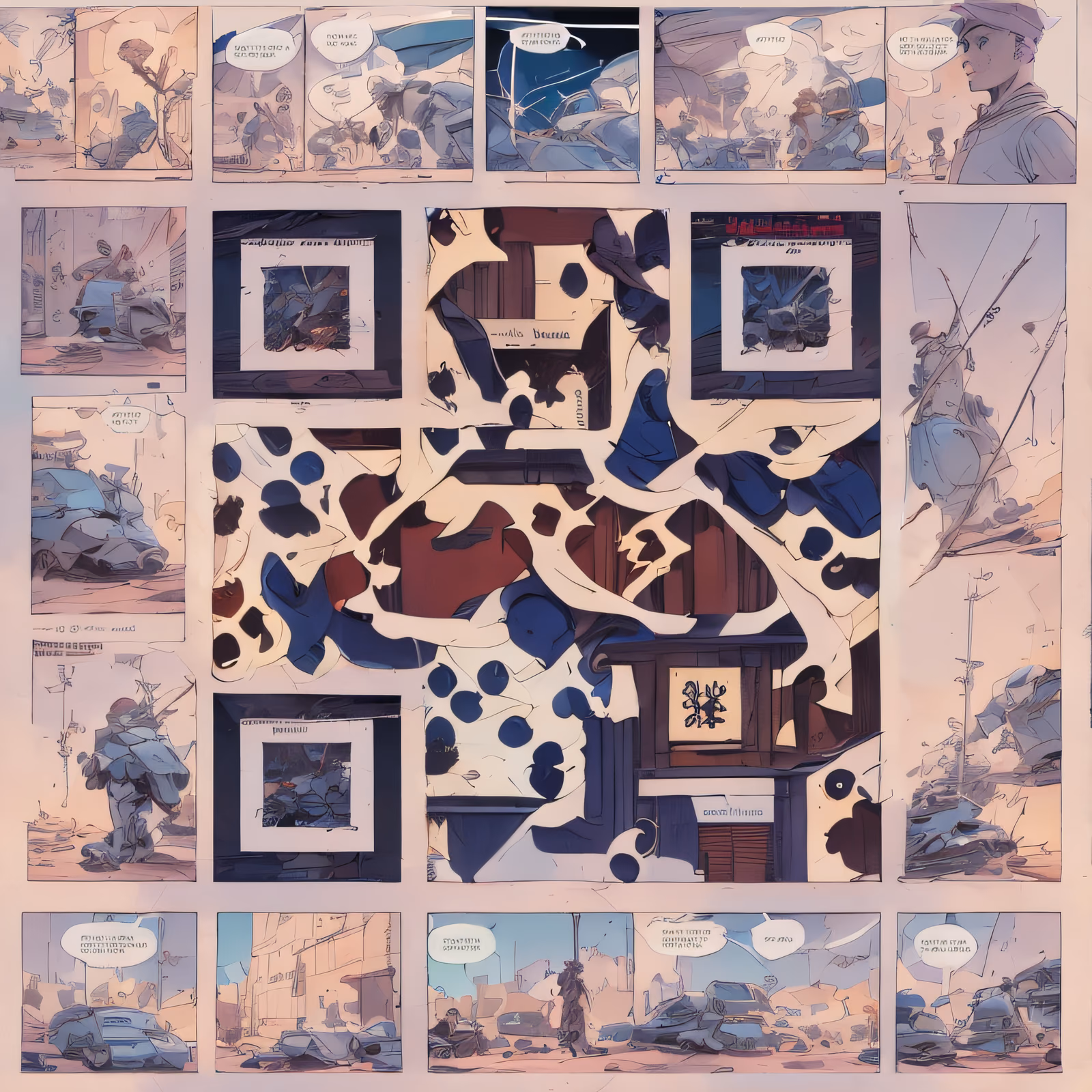 Comic Storyboard Panels QR Code for Posters — image 1