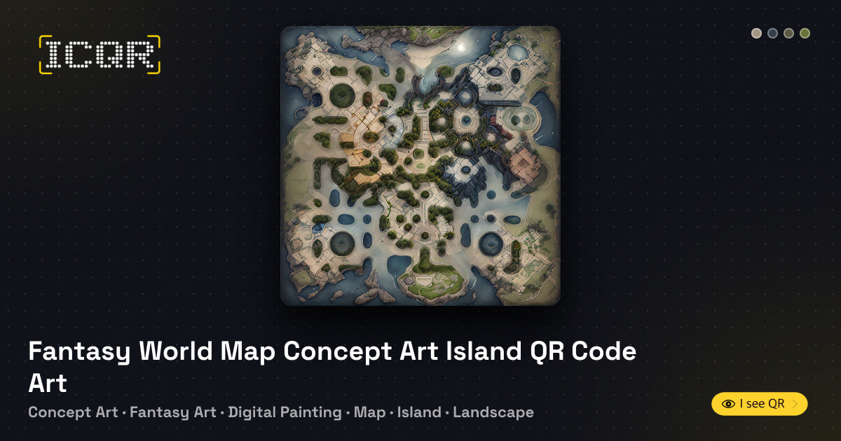 Fantasy World Map Concept Art Island