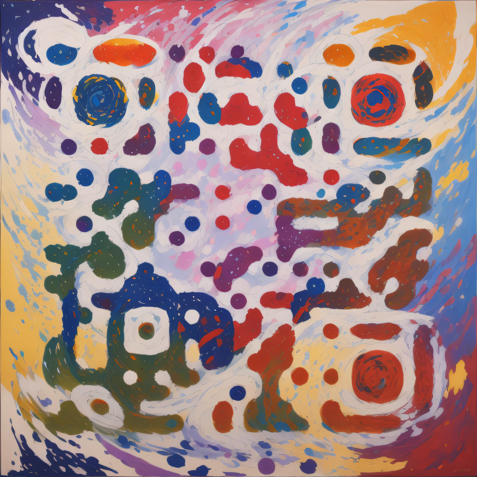 Swirling Colorful Abstract Painting QR Code Art — image 1