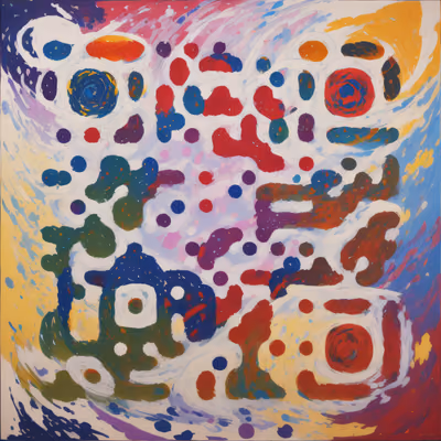 Swirling Colorful Abstract Painting QR Code Art — image 1