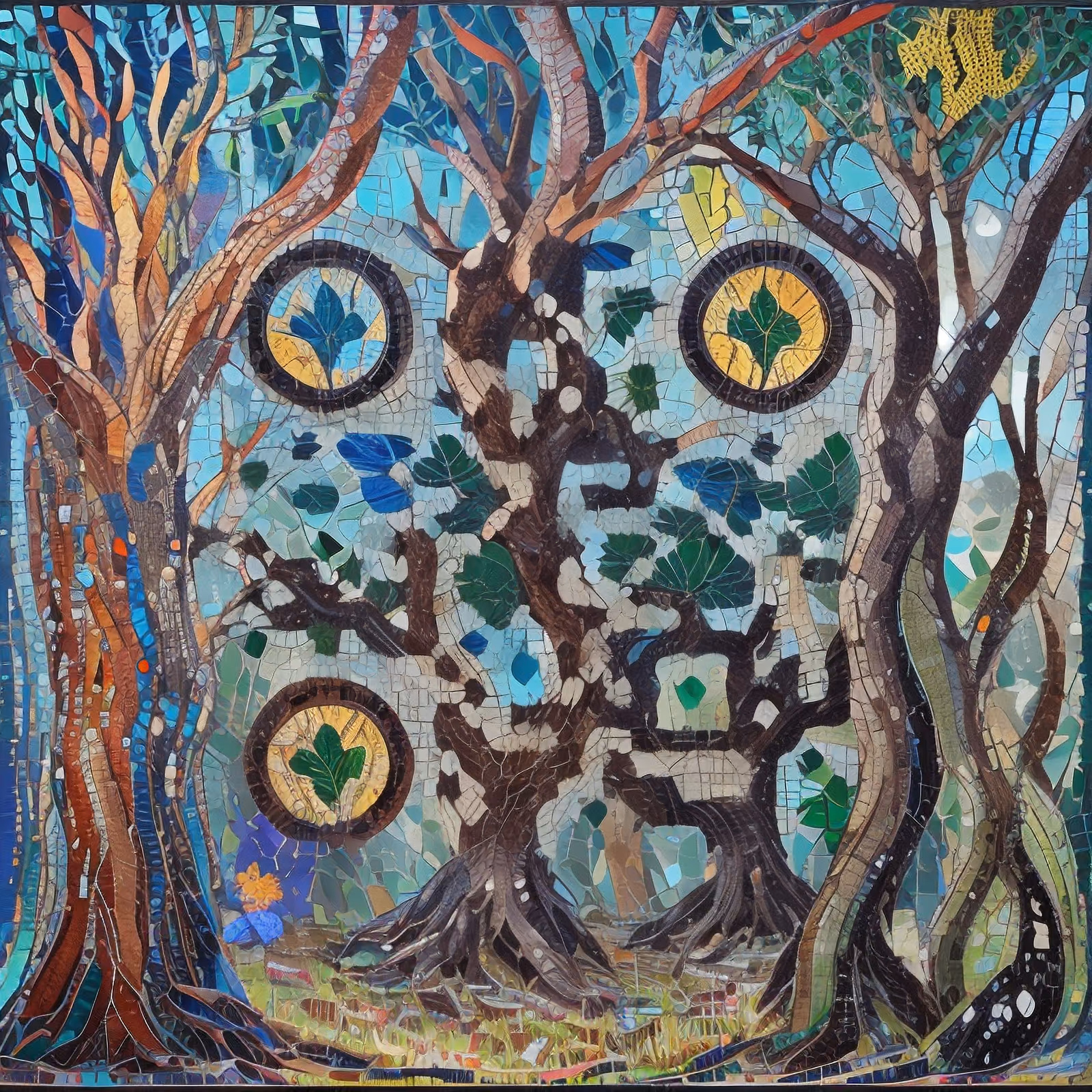 Forest Tree Mosaic QR Code Art — image 1