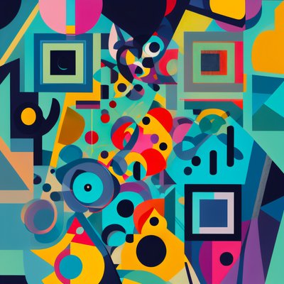 Colorful Geometric Abstract Vector QR Code for Posters