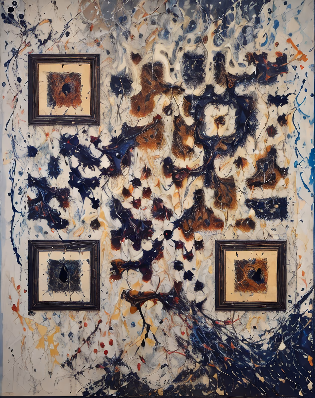 Drip Splatter Abstract Painting QR Code Art — image 1