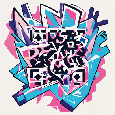 Graffiti Lettering Street Art QR Code for Stickers