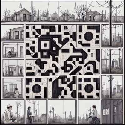 Comic Panel Town Ink QR Code for Book Covers — image 1