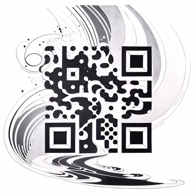 Winding River Ink Tattoo QR Code Art — image 1