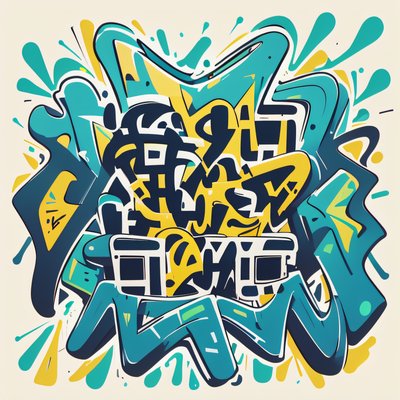 Graffiti Wildstyle Lettering QR Code for Stickers