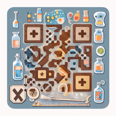 Medicine Bottles Vector Sticker QR Code for Stickers — image 1