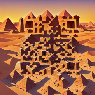 Egyptian Desert Pyramids Vector QR Code for Posters