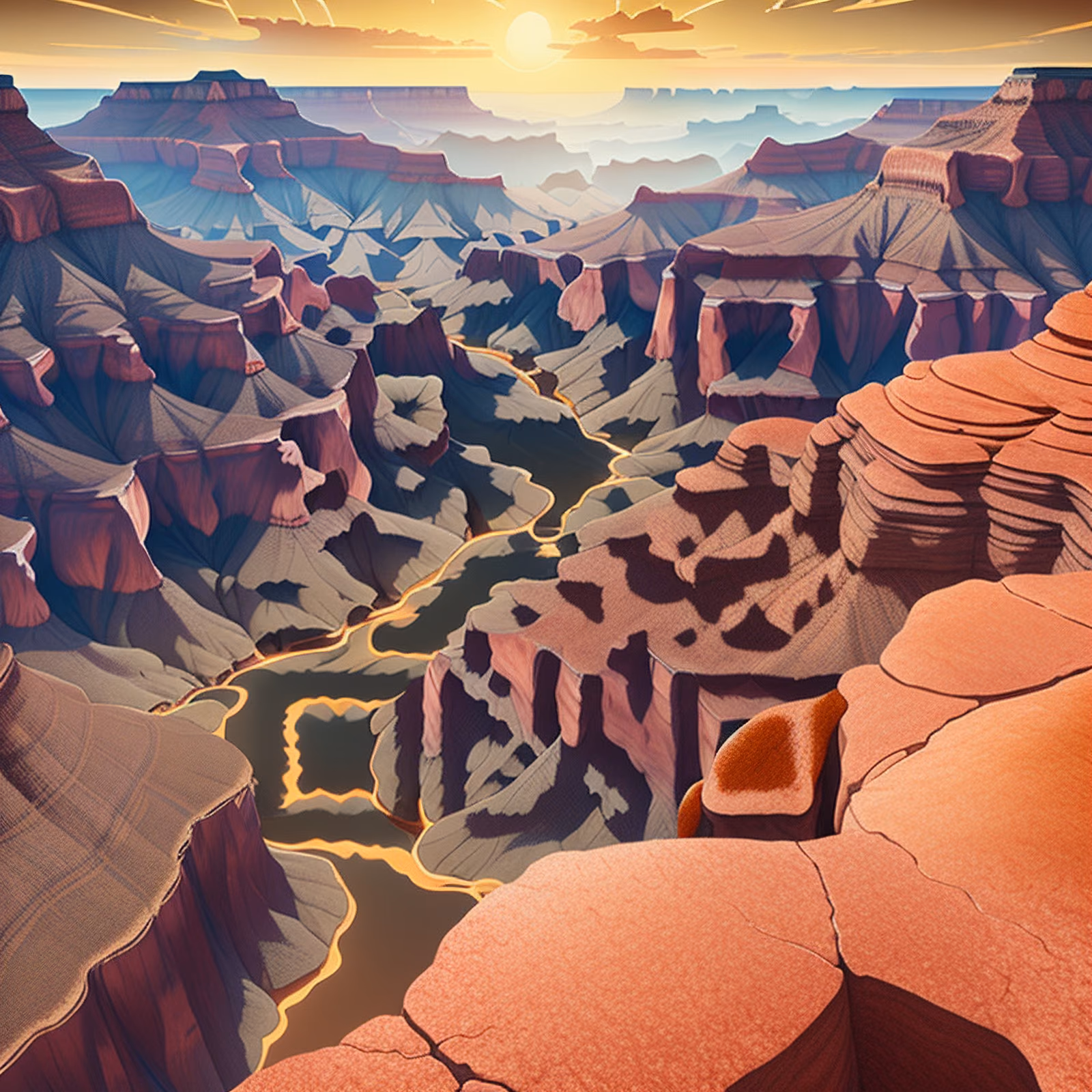 Grand Canyon Sunset 3D QR Code for Posters — image 1