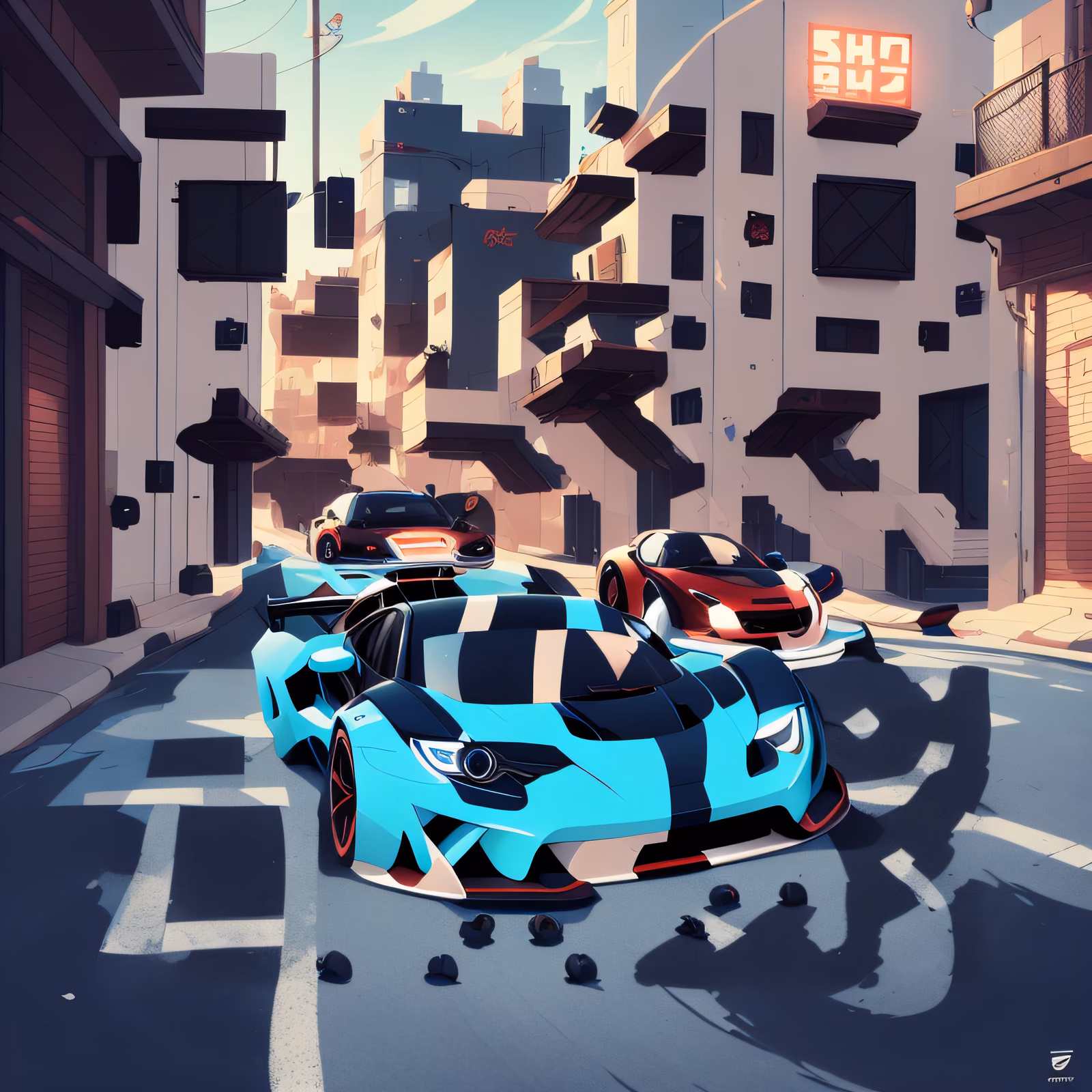 Street Racing Supercar Game Art QR Code for Posters — image 1