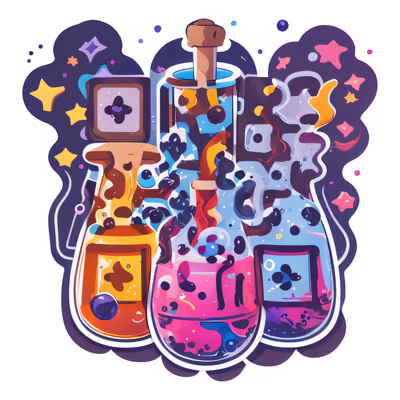 Magic Potion Flasks Vector QR Code for Stickers — image 1