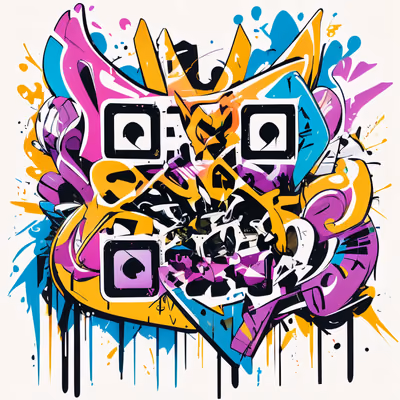 Graffiti Wildstyle Lettering Pop Art QR Code for Apparel — image 1