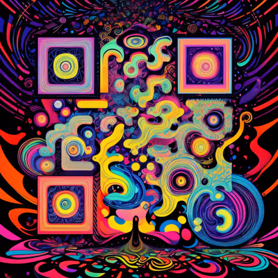 Trippy Swirl Psychedelic QR Code for Posters — image 1