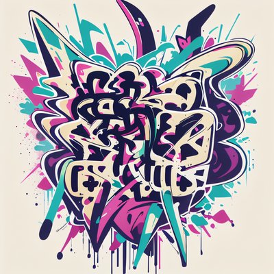 Graffiti Wildstyle Lettering QR Code for Apparel