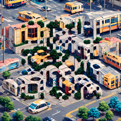 Isometric City Streets 3D QR Code Art — image 1