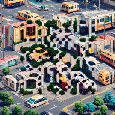Isometric City Streets 3D QR Code Art