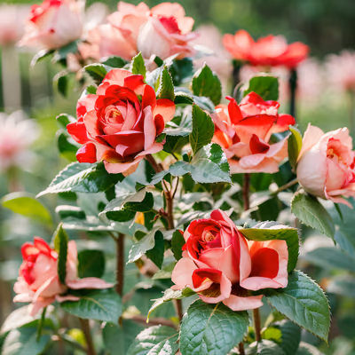 Red Pink Roses Macro Photo QR Code Art — image 1
