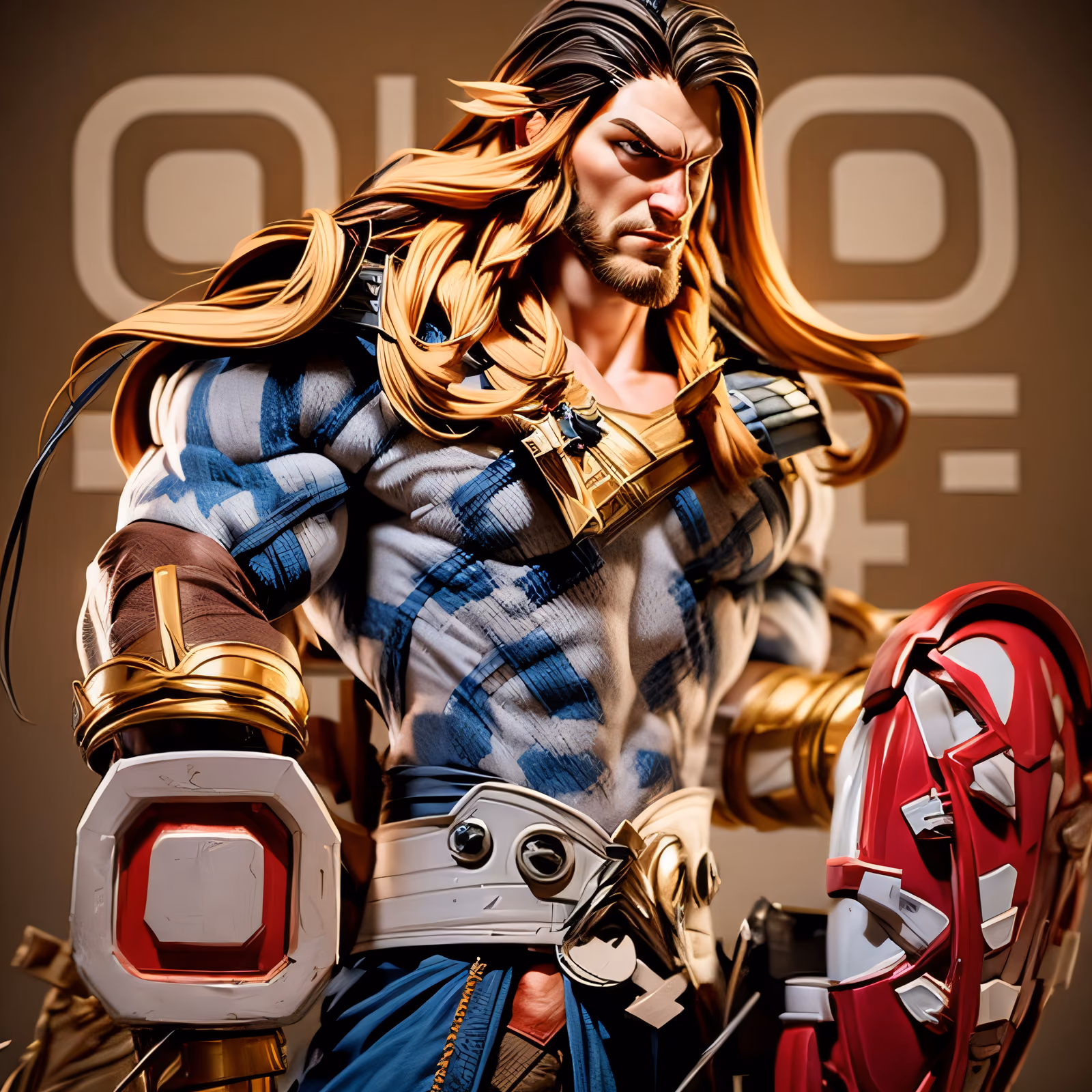 Long Haired Hero 3D Comic QR Code for Posters — image 1