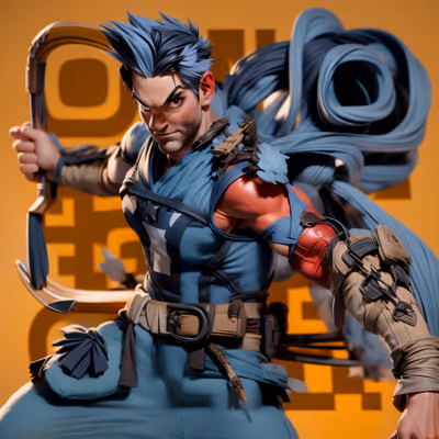 Archer Superhero 3D Render QR Code for Posters — image 1