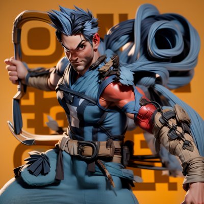 Archer Superhero 3D Render QR Code for Posters