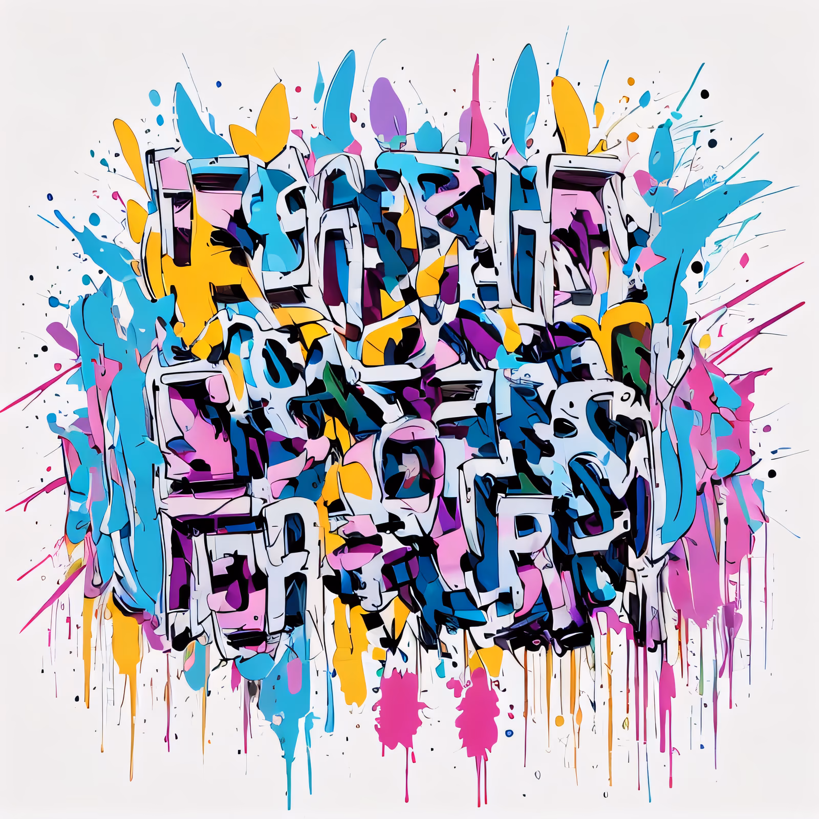 Graffiti Lettering Street Art Symbol QR Code for Apparel — image 1