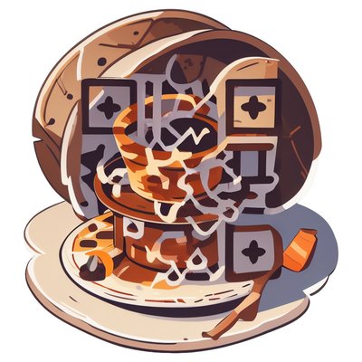 Pottery Wheel Vector Sticker QR Code for Stickers