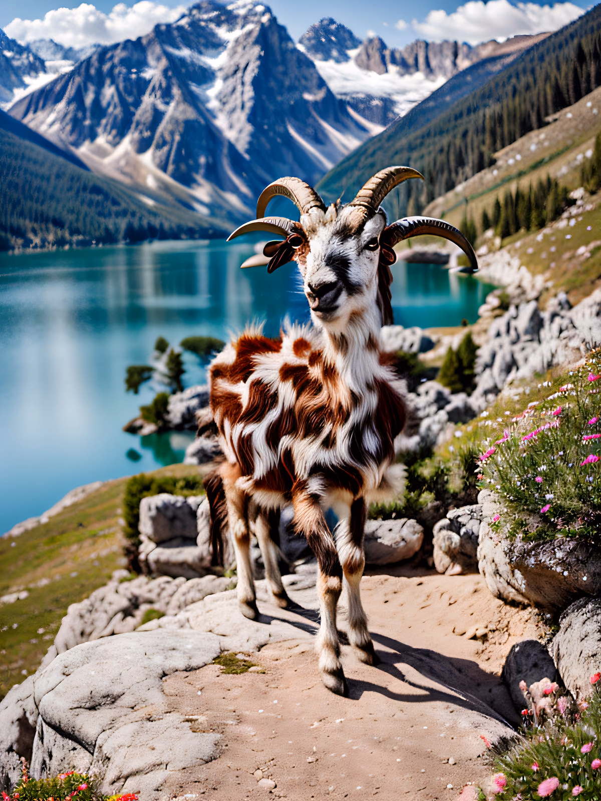 Alpine Goat Wildlife Photography QR Code Art — image 1