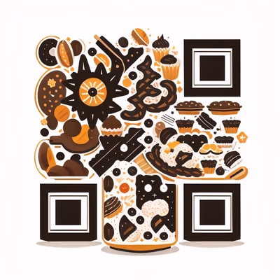 Chocolate Bakery Icons Vector QR Code for Packaging — image 1
