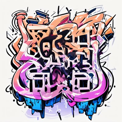 Wildstyle Graffiti Lettering QR Code for Stickers