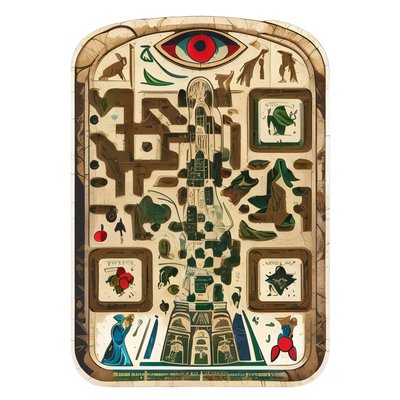 Egyptian Hieroglyph Tablet Vector QR Code for Stickers