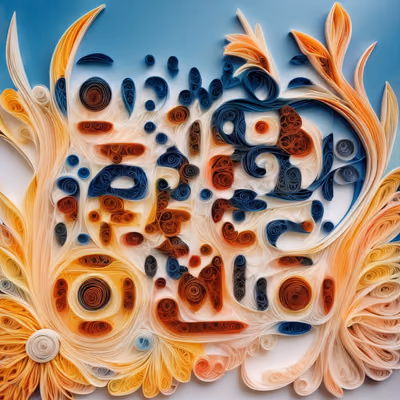 Coiled Paper Scroll Quilling Abstract QR Code Art — image 1