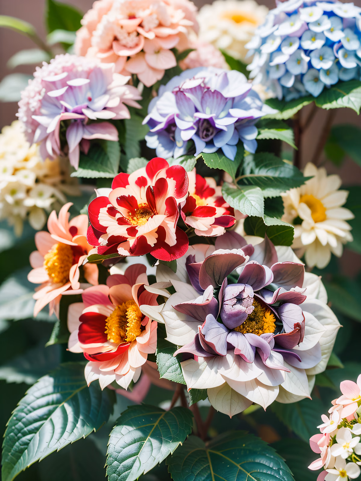 Pastel Hydrangea Macro Photography QR Code Art — image 1