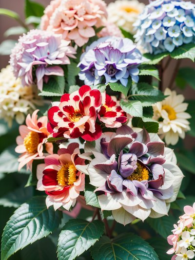 Pastel Hydrangea Macro Photography QR Code Art
