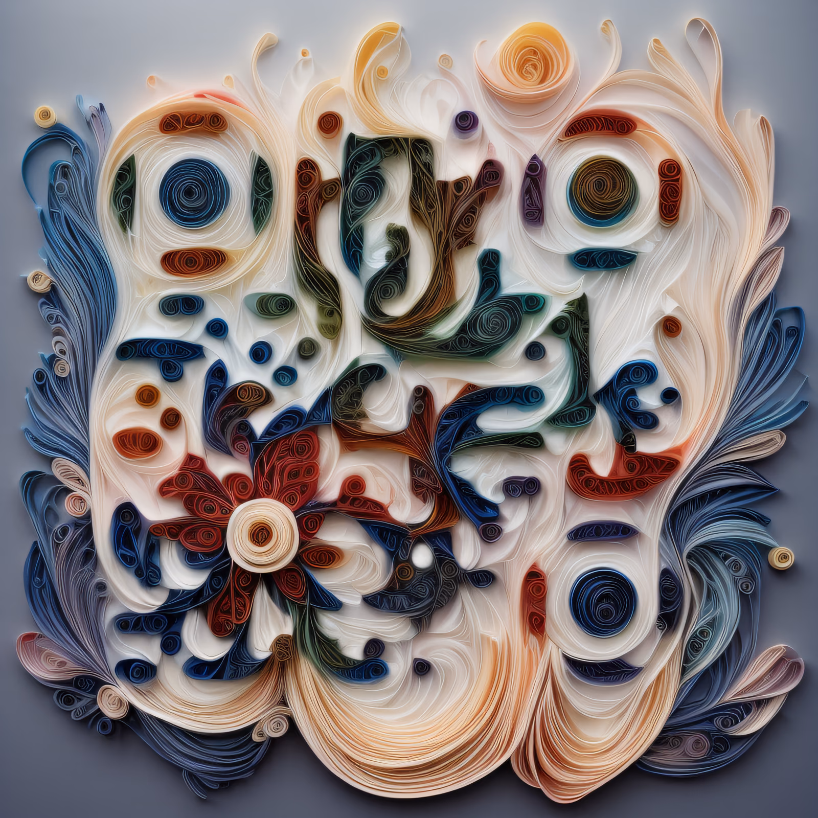 Coiled Paper Quilling Flower QR Code Art — image 1