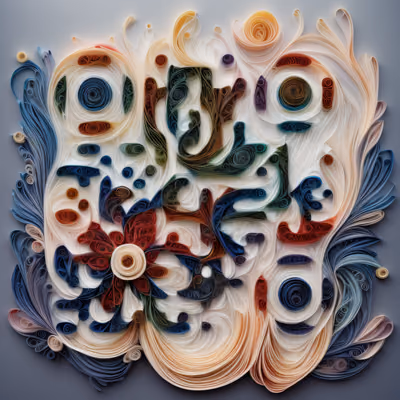Coiled Paper Quilling Flower QR Code Art — image 1