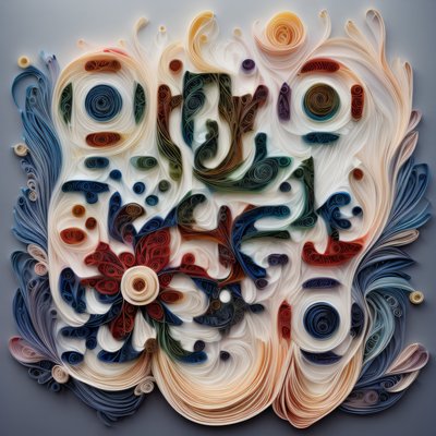 Coiled Paper Quilling Flower QR Code Art
