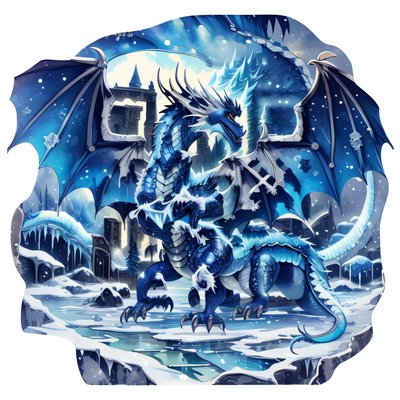 Ледяной дракон: зимнее фэнтези, QR-код для стикеров