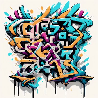 Wildstyle Graffiti Lettering QR Code for Apparel