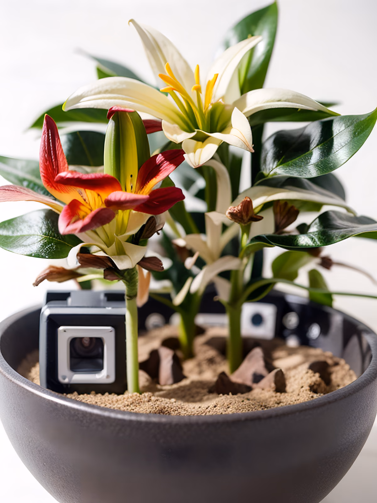 Potted Lily Photo QR Code Art — image 1