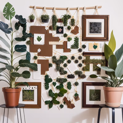 Plant Wall Inspiration Board Collage QR Code Art — image 1