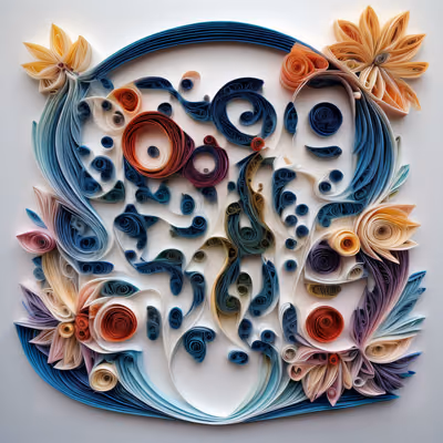 Ornamental Paper Quilling QR Code Art — image 1