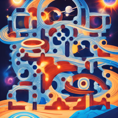 Surreal Cosmic Vortex Vector QR Code for Posters — image 1