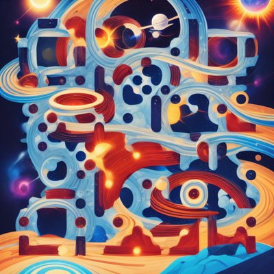 Surreal Cosmic Vortex Vector QR Code for Posters
