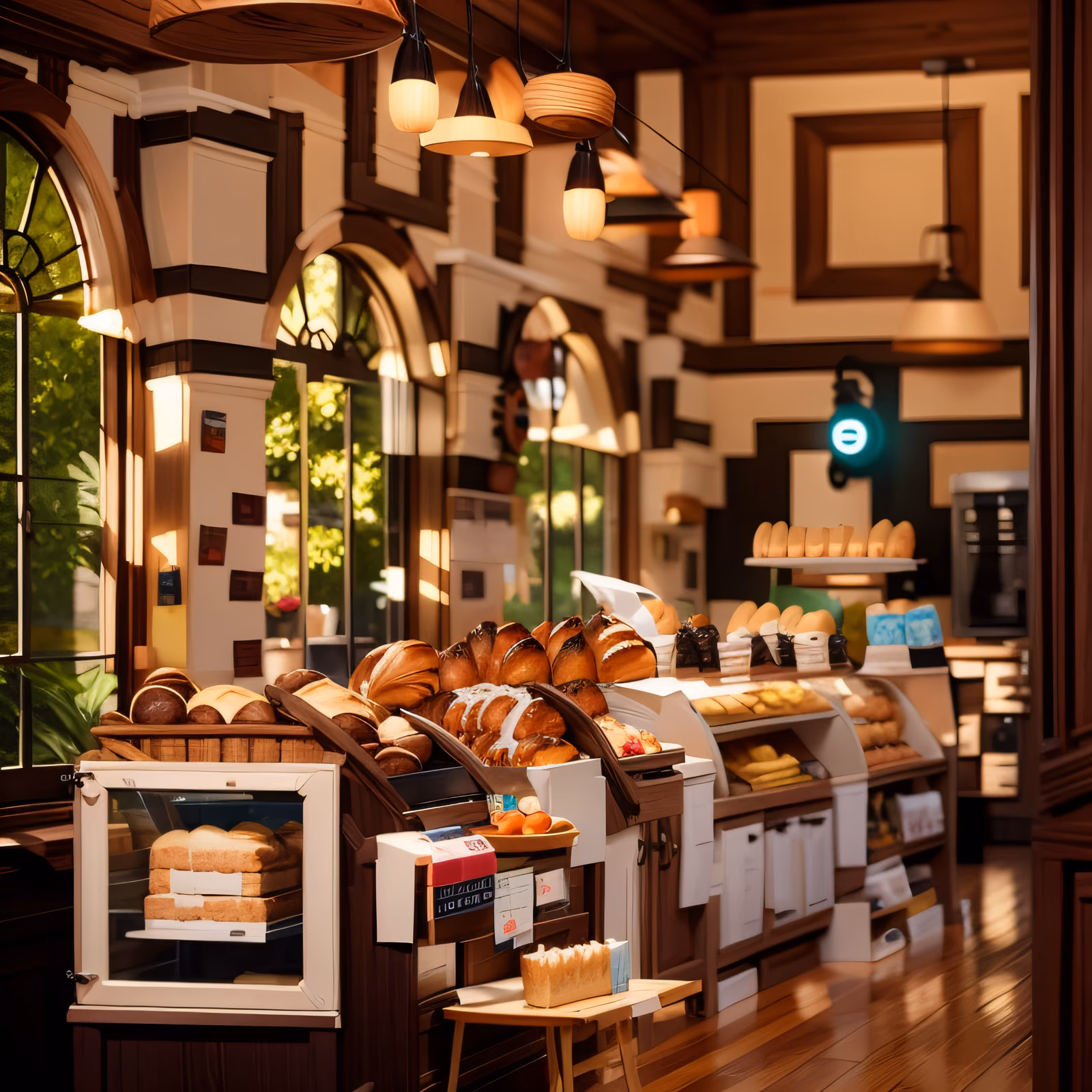 Cozy Bakery Interior 3D QR Code for Packaging — image 1