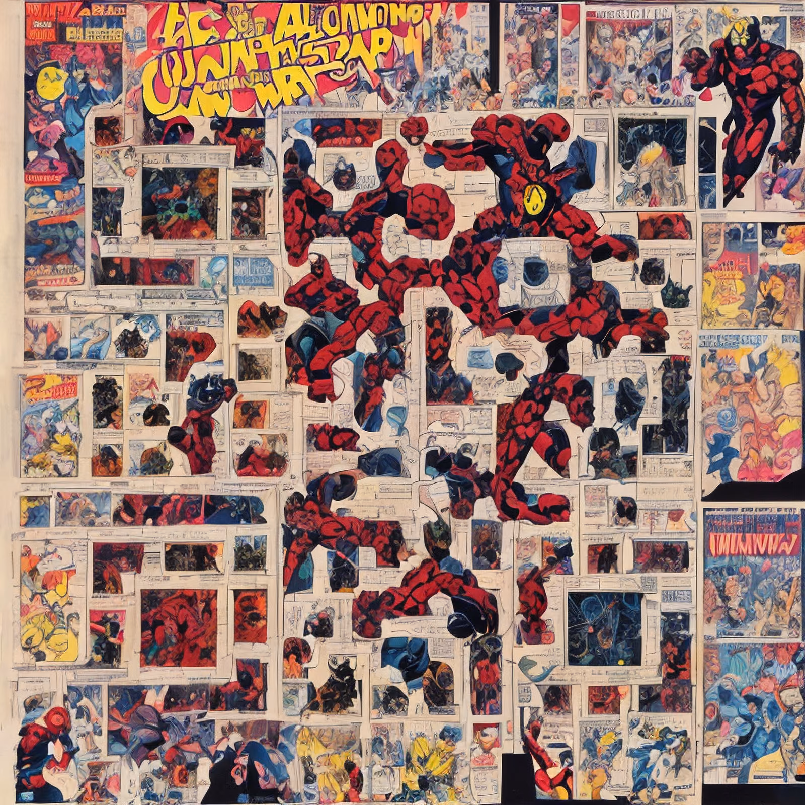 Superhero Comic Panel Collage QR Code for Posters — image 1