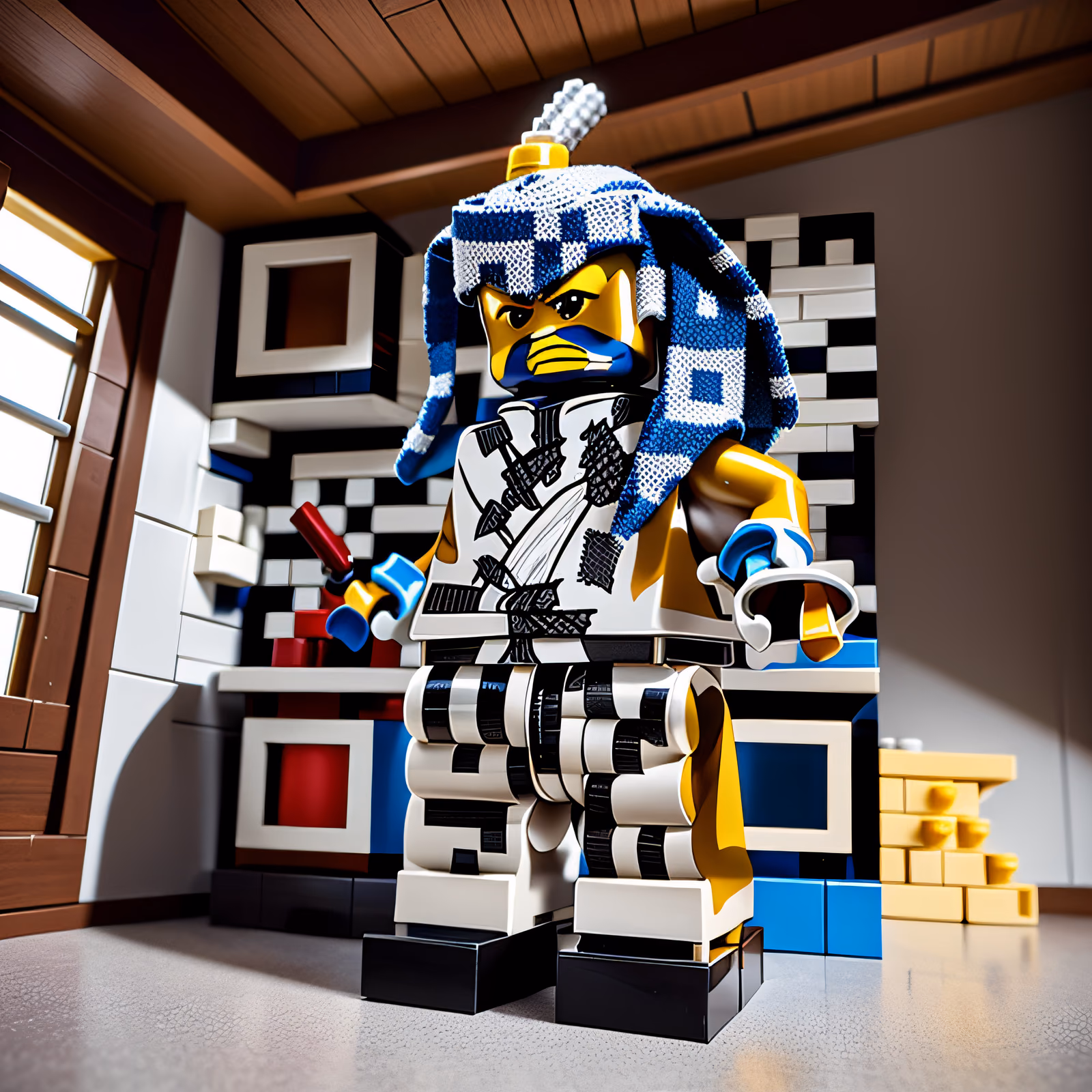 Brick Ninja Minifigure 3D QR Code for Packaging — image 1