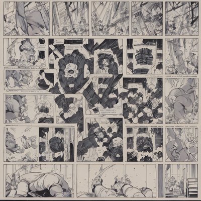 Comic Panel Grid Ink QR Code for Posters