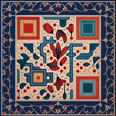 Iznik Tulip Tilework Pattern QR Code Art — image 1