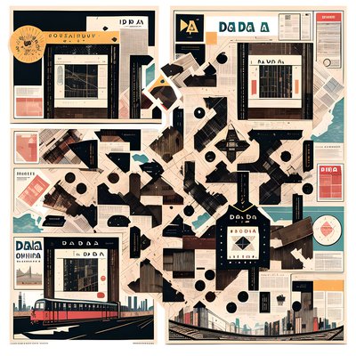 Torn Travel Brochure Collage QR Code for Posters